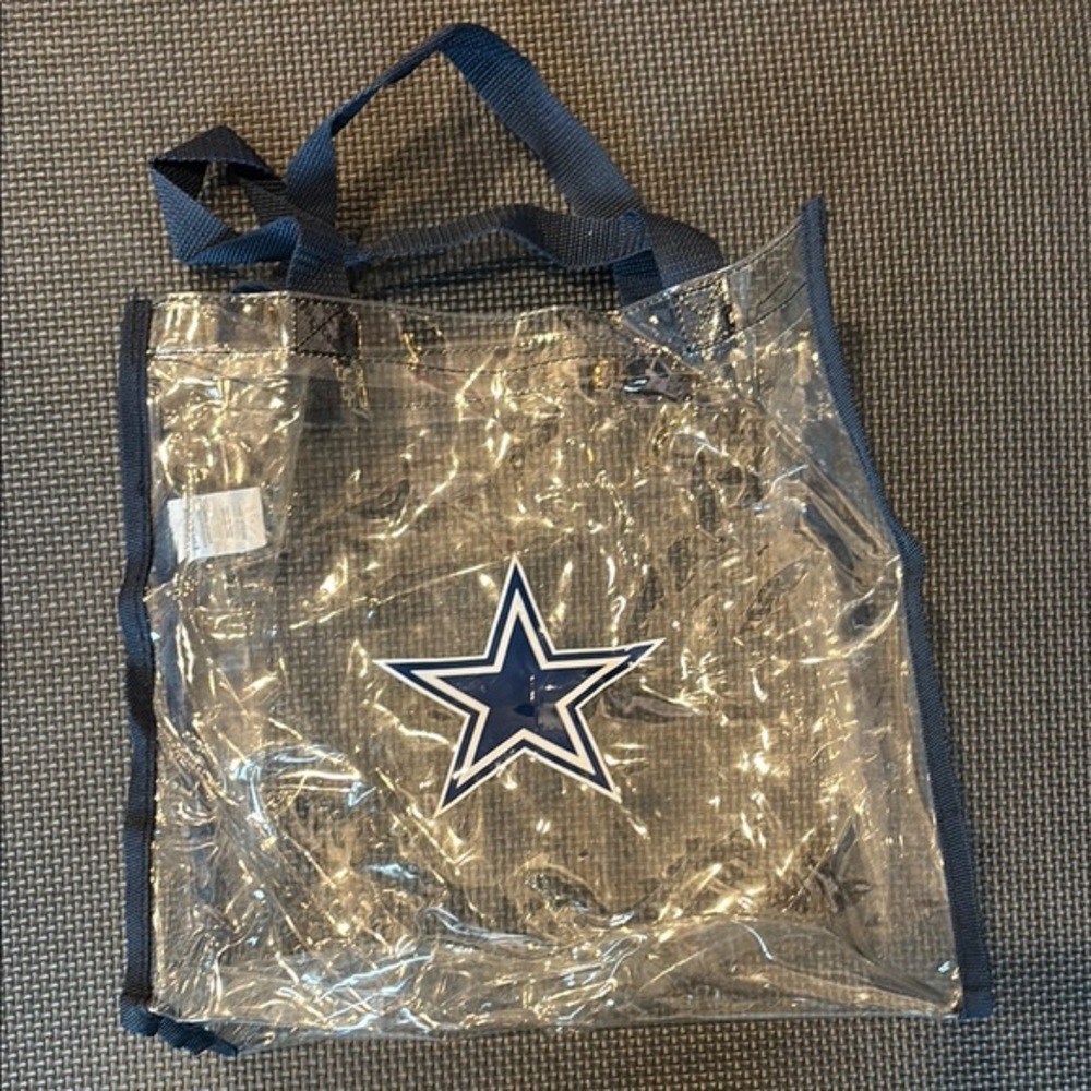 NFL clear and Blue Dallas Cowboys Tote Bag